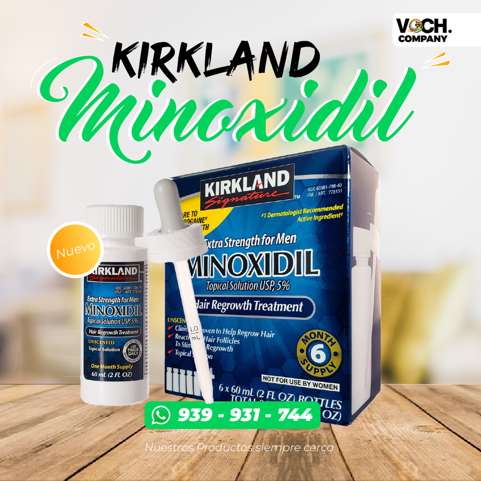 Barba abundante con Minoxidil Kirkland