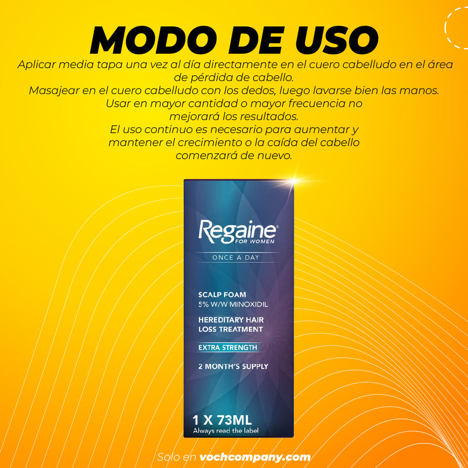 REGAINE 5% Minoxidil Espuma para Mujeres