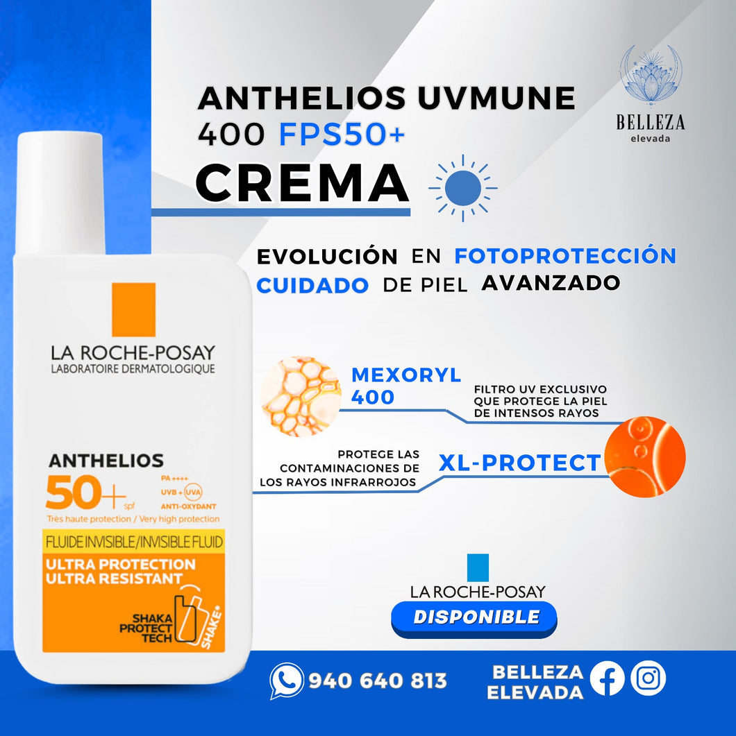 Bloqueador Solar Anthelios UVMune (50 ml) Evolución en Fotoprotección Cuidado de Piel La Roche-Posay