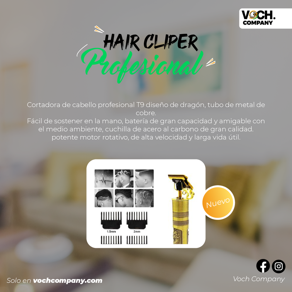 👍 HAIR CLIPER TRIMER PROFESIONAL - CORTE Y DISEÑOS DE CALIDAD 👍