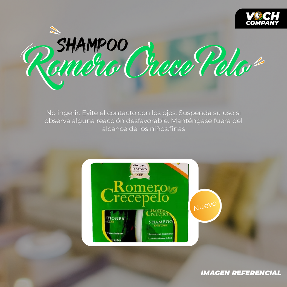 SHAMPOO ROMERO Crecepelo para la Caída del Cabello - NEVADA