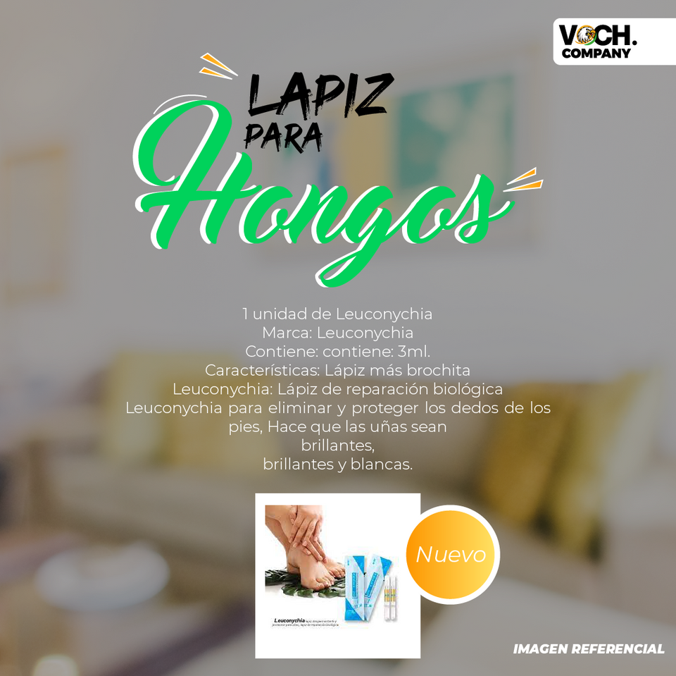 LEUCONYCHIA Lápiz para hongos en las uñas