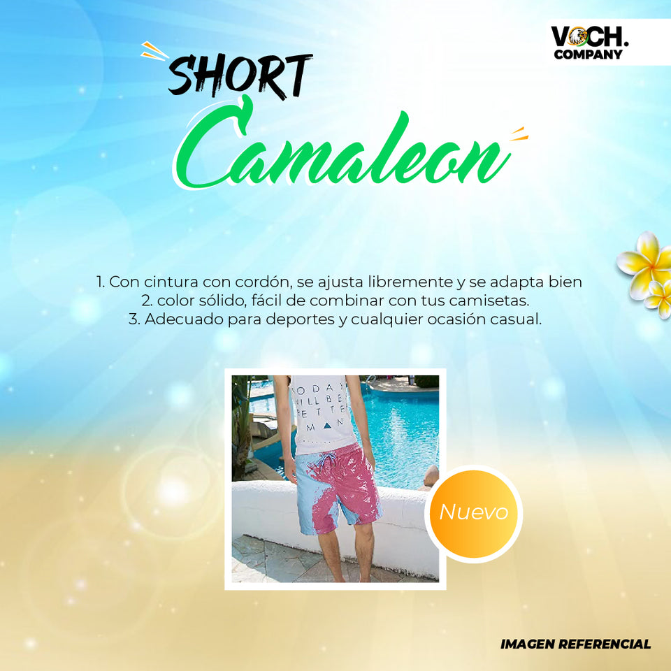 🦎 SHORT CAMALEÓN - CAMBIO DE COLOR 🦎