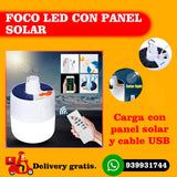 Foco Recargable Con Energia Solar + Control Remoto